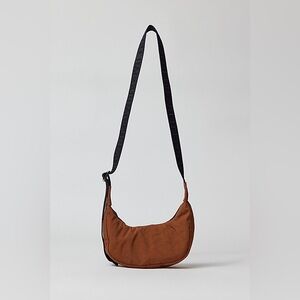 UO EXCLUSIVE MINI NYLON CRESCENT BAG IN BROWN